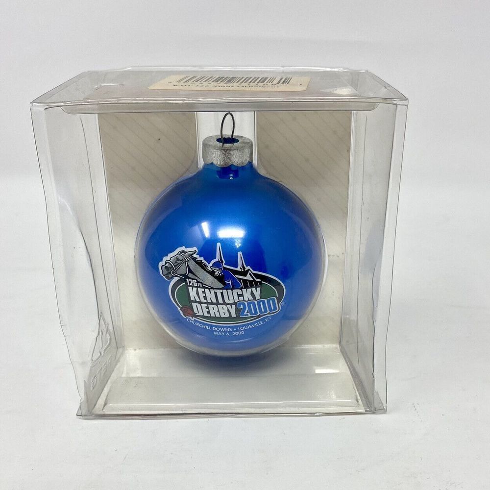 Vintage 2000 Kentucky‎ Derby 126th Holiday Christmas Ornament Glass NEW